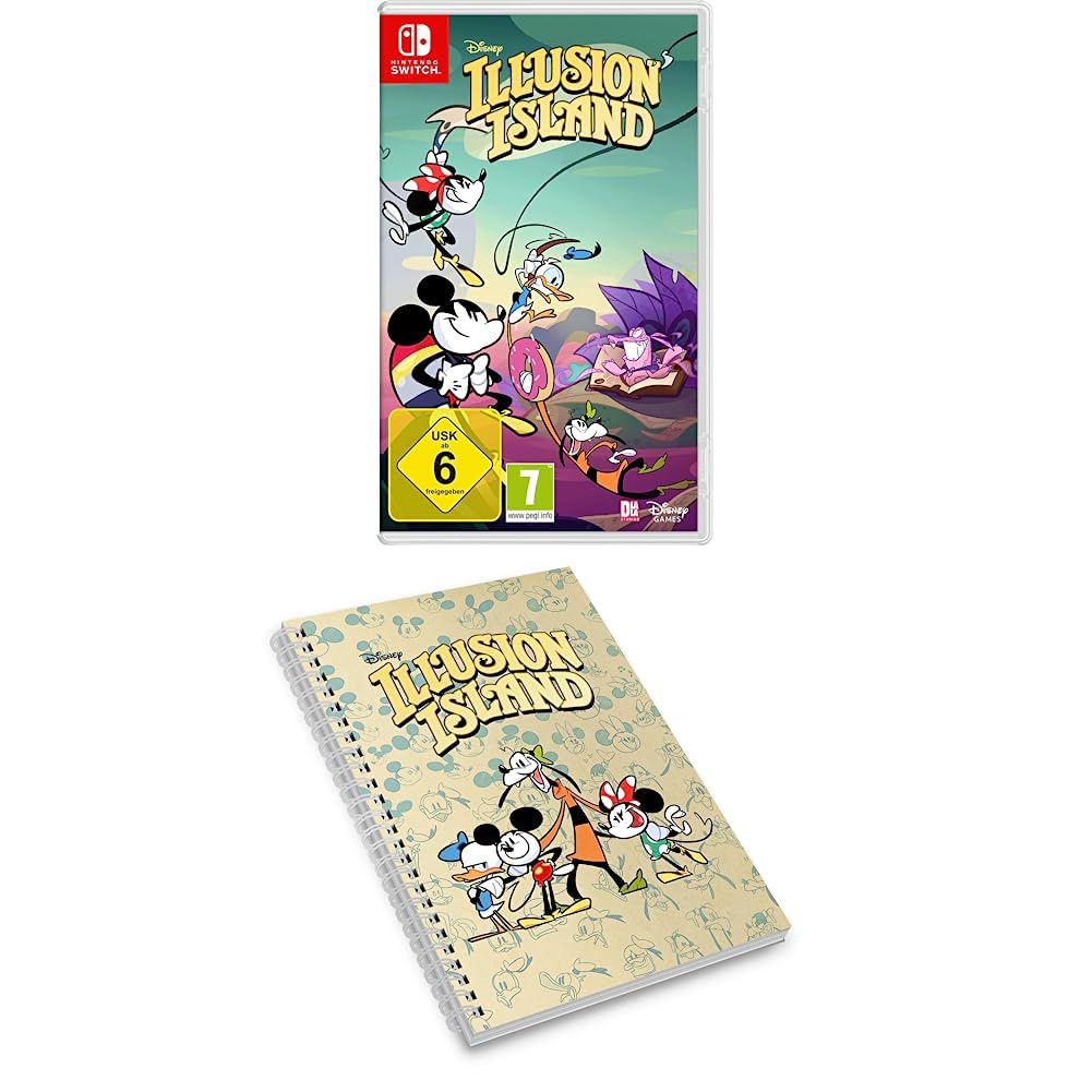 Disney Illusion Island - [Nintendo Switch] + Notizbuch Nintendo Switch + Notizbuch, Nintendo Switch