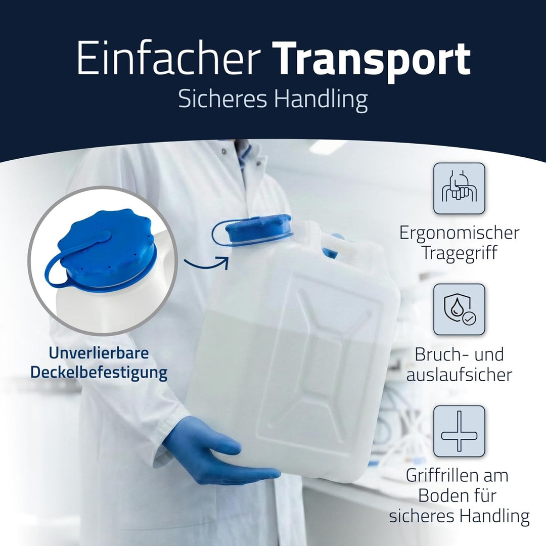 hünersdorff Weithalskanister/Abklärkanister/Mehrzweckkanister mit grosser Öffnung zur einfachen Inne
