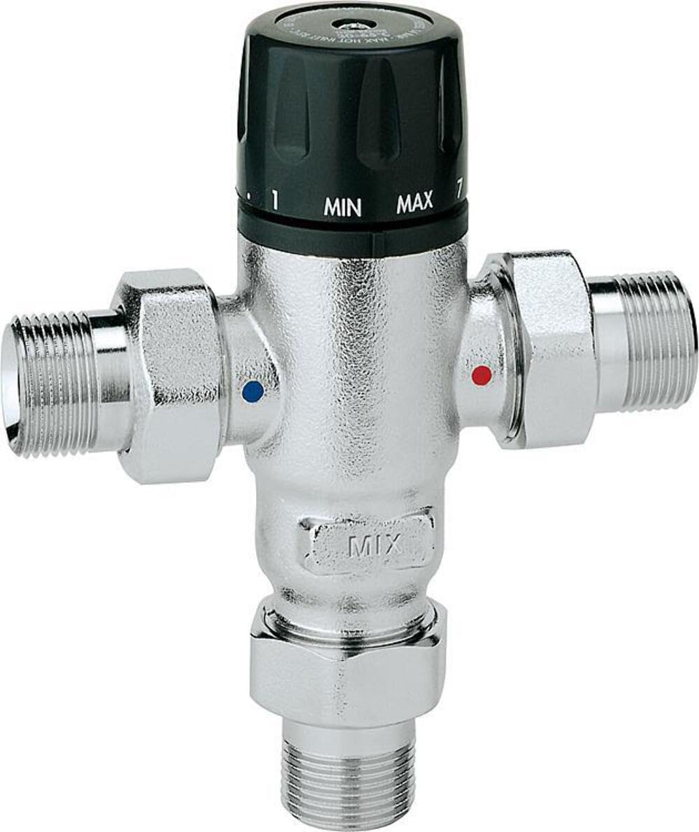 Caleffi 521400 Thermomischer 1/2 Zoll 30 - 65 °C Verkalkungsunempfindlich Einstellbar Entzinkungsfre