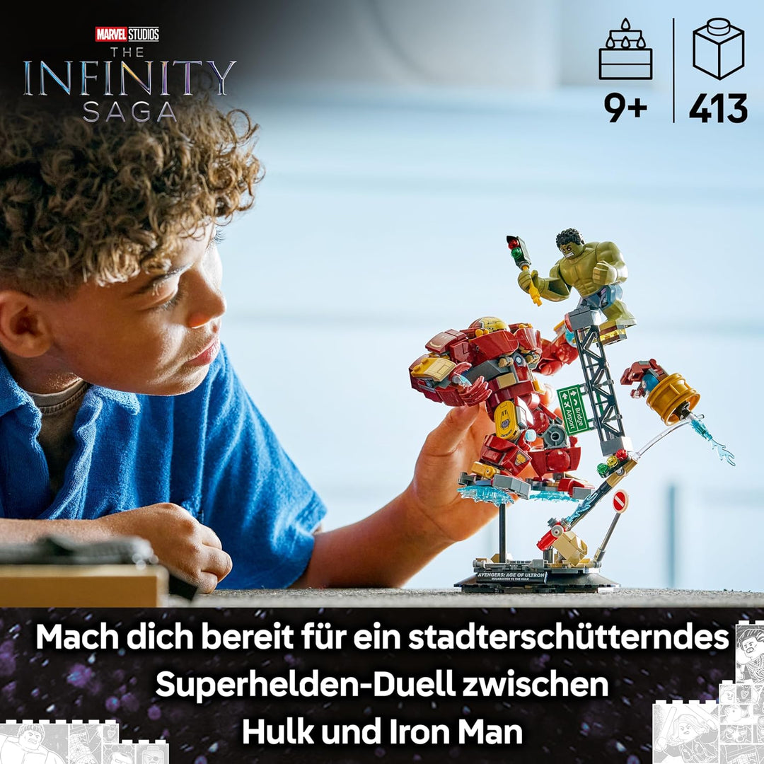 LEGO | Marvel Duell der Giganten: Hulkbuster vs. Hulk - Superhelden Spielzeug mit Actionfigur und 2