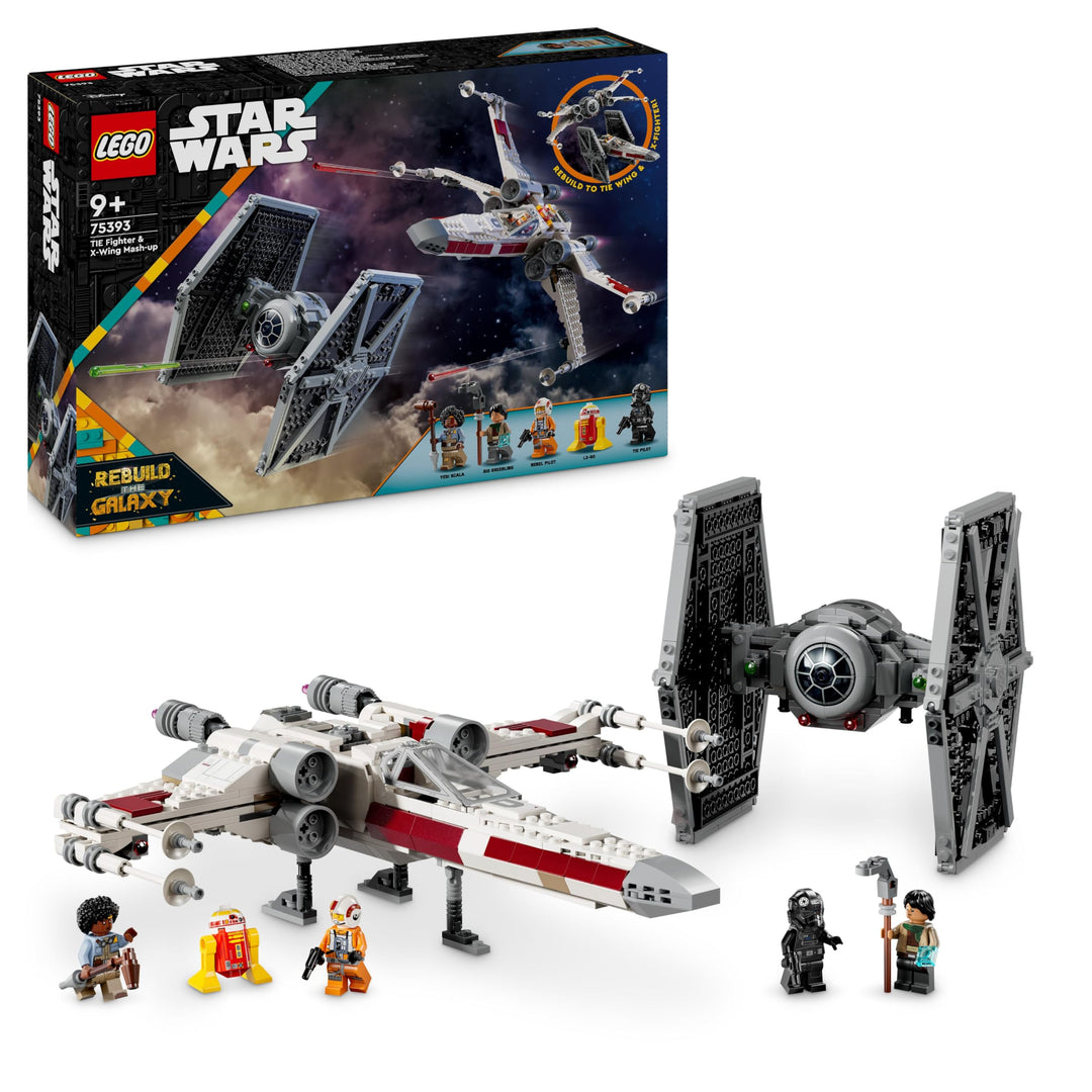 LEGO Star Wars Mashup aus TIE Fighter & X-Wing, baubare Spielzeug Sternjäger, Geschenkidee für Kinde