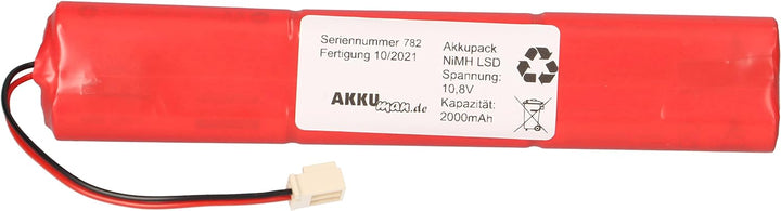 Ersatzakku kompatibel Velux Solarfenster Dachfenster & Rollladen 10,8V 2000mAh Low self Discharge Ni