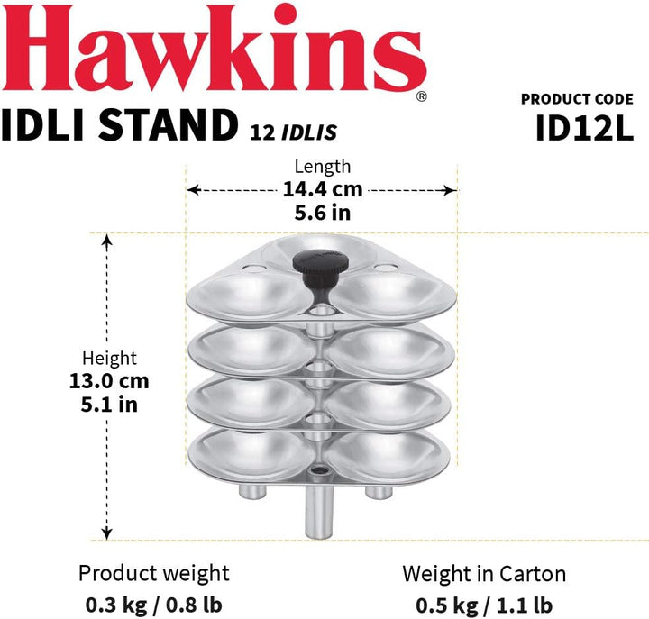 Hawkins Idli Ständer für Schnellkochtopf, 5 Liter, klein, metallisch G10 für 5 Liter, G10 für 5 Lite