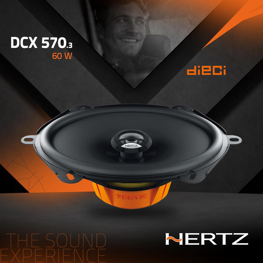 Hertz DCX 570.3 - 13x18cm / 5x7" Auto 2-Wege Koax Lautsprecher / Boxen - 60 Watt RMS / 120 Watt Max