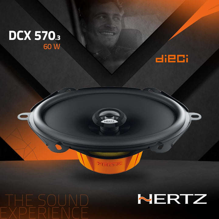 Hertz DCX 570.3 - 13x18cm / 5x7" Auto 2-Wege Koax Lautsprecher / Boxen - 60 Watt RMS / 120 Watt Max