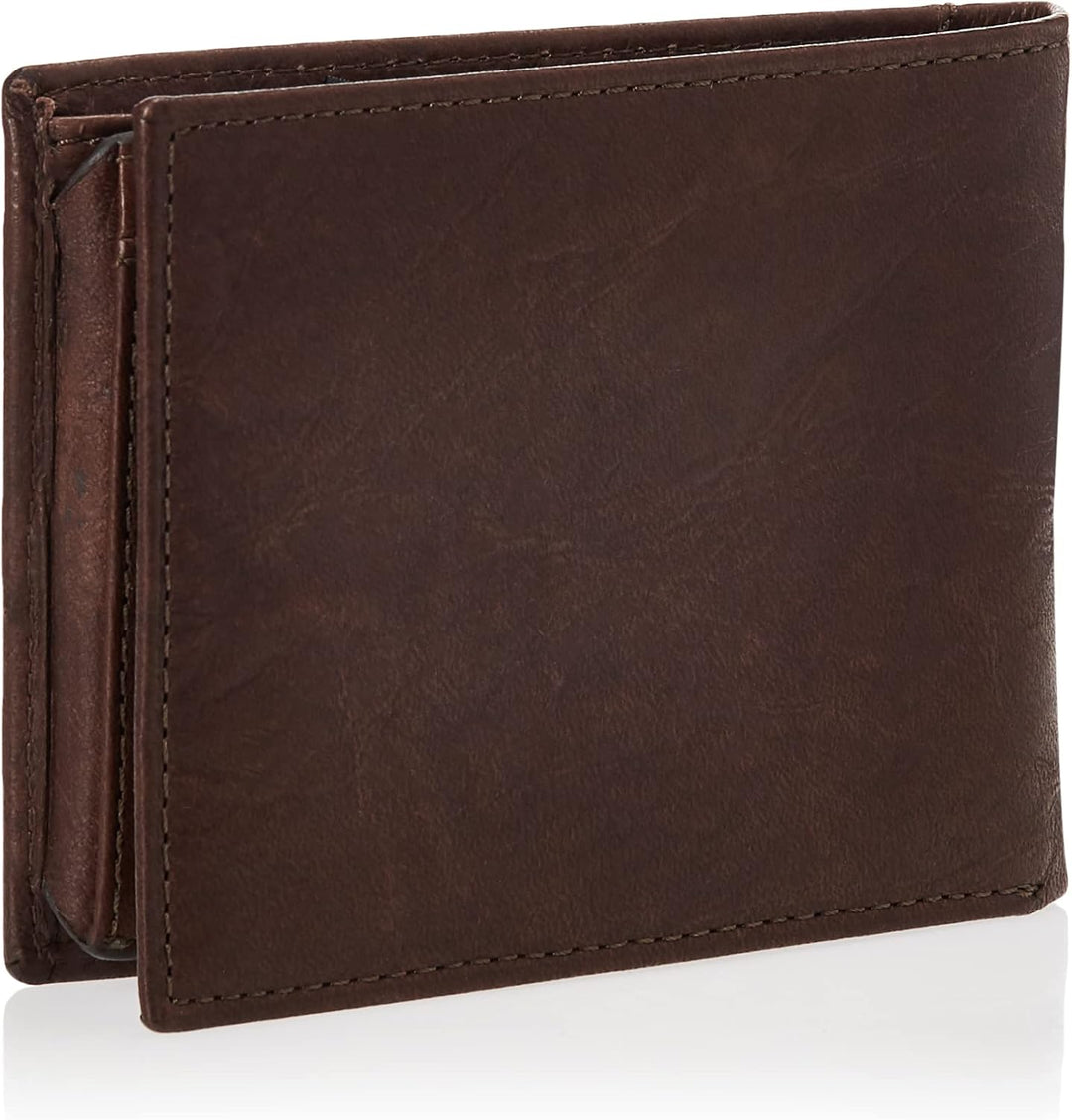 Fossil Herren Neel Leder Bifold Geldbörse 11,43 cm L x 1,905 cm B x 8,89 cm H Braun, Braun
