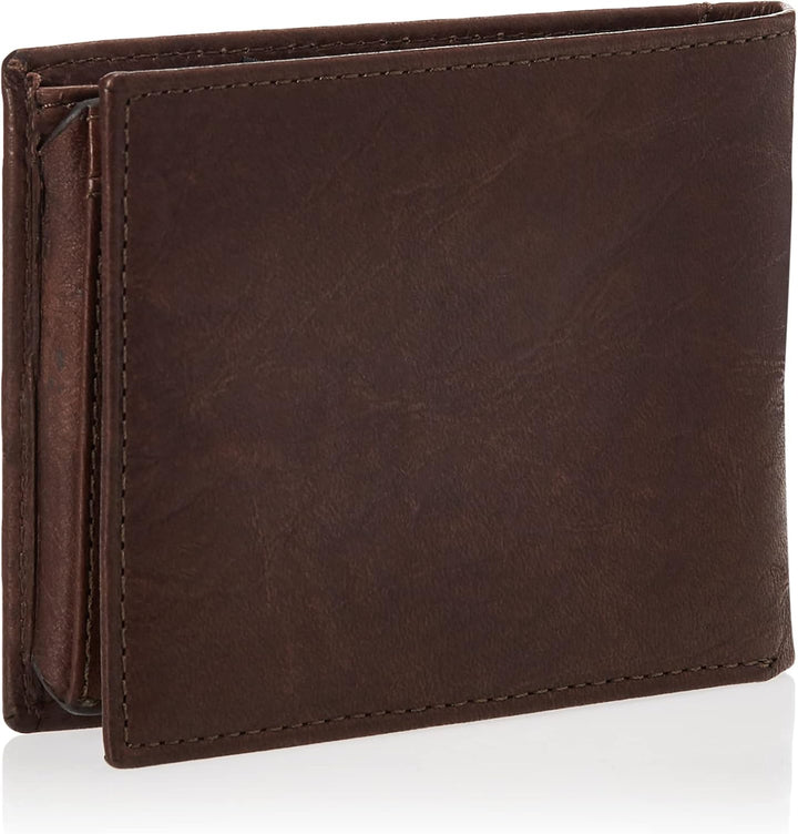 Fossil Herren Neel Leder Bifold Geldbörse 11,43 cm L x 1,905 cm B x 8,89 cm H Braun, Braun