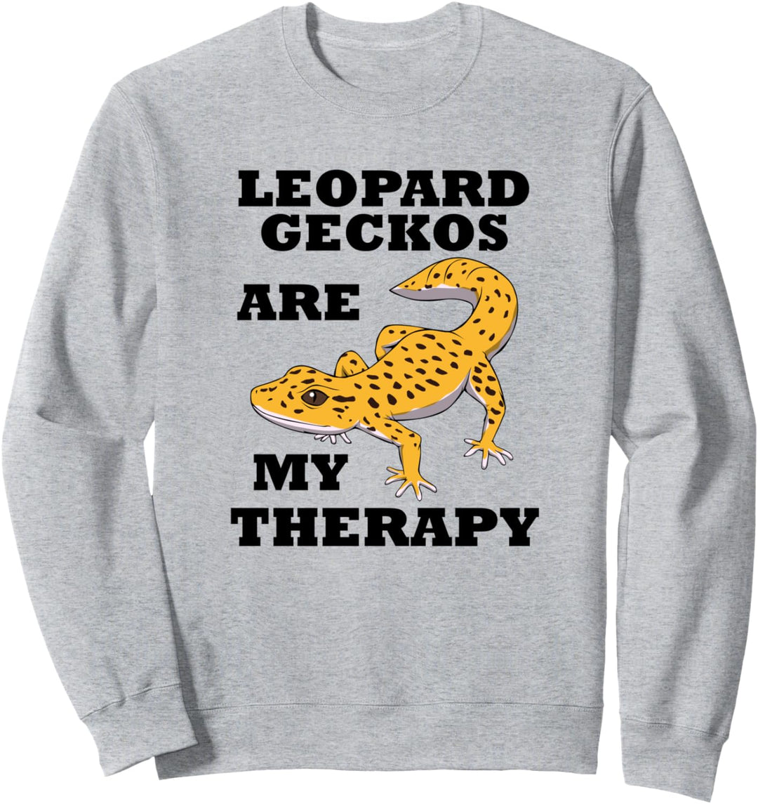 Leopard Gecko Therapie Ironisch Reptilien Sweatshirt