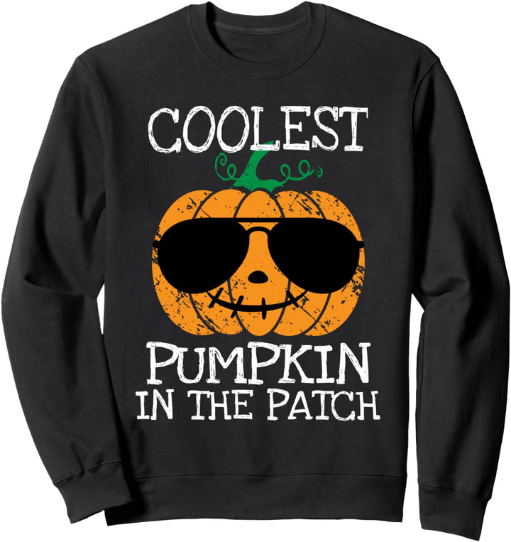 Coolest Pumpkin In The Patch Halloween Kinder Jungen Teens Sweatshirt