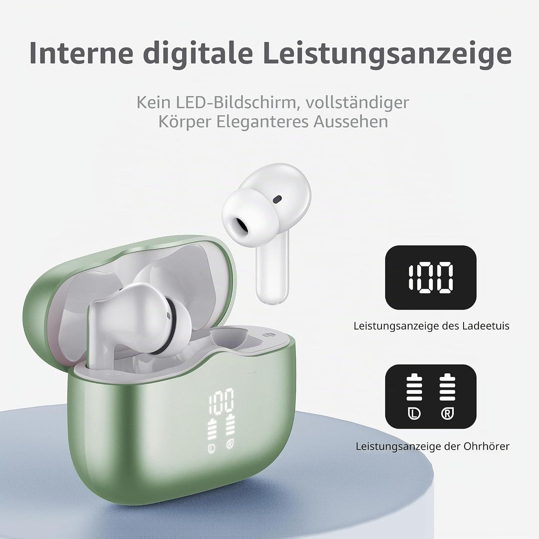 Bluetooth Kopfhörer, 2026 Kopfhörer Kabellos Bluetooth 5.4 mit 4 ENC Noise Cancelling Mics, Tiefer B