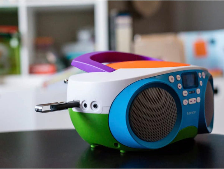 Lenco SCD-41 - CD-Player für Kinder - CD-Radio - Stereoanlage - Boombox - UKW Radiotuner - USB Ansch