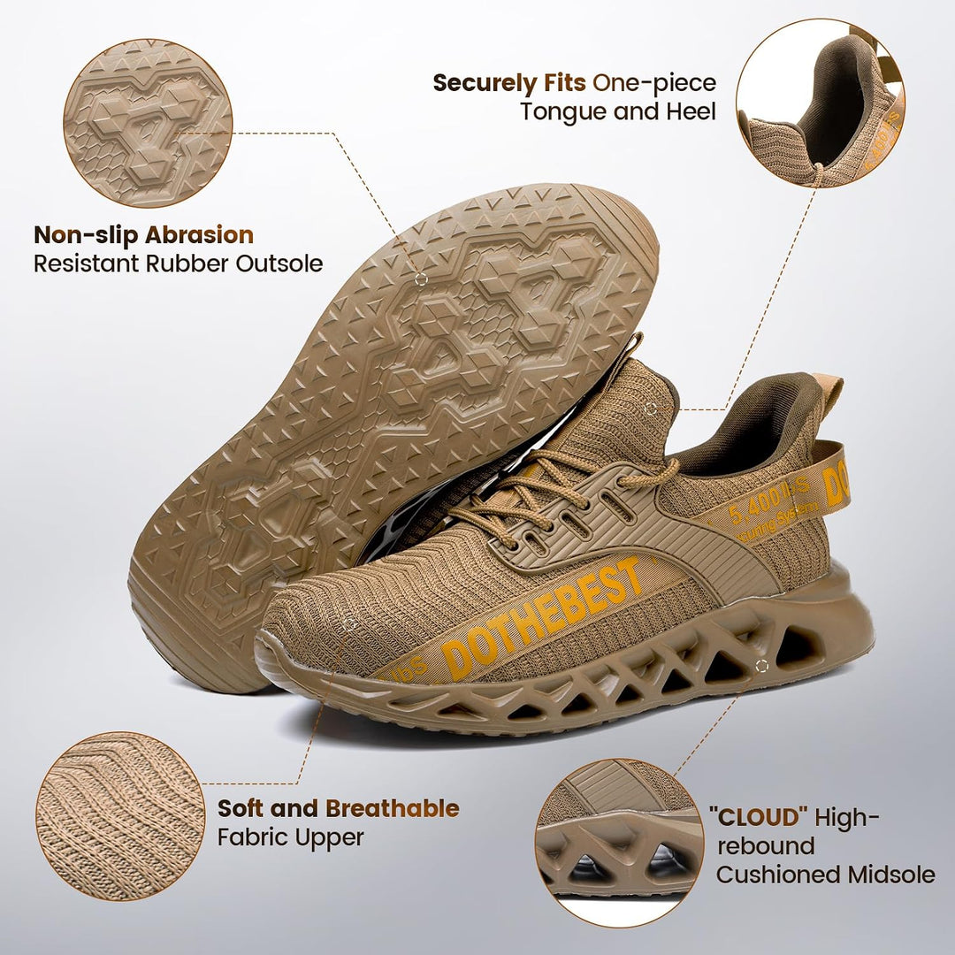 Furuian Sicherheitsschuhe Herren Damen Leicht Arbeitsschuhe Herren sportlich Atmungsaktiv Sneakers m