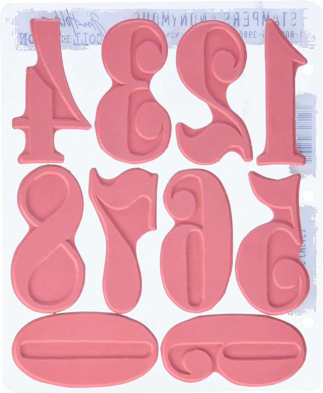 Tim Holtz Haftende Stempelsets, Stampers Anonymous, künstlerische Werkzeuge, Gummistempel numerisch