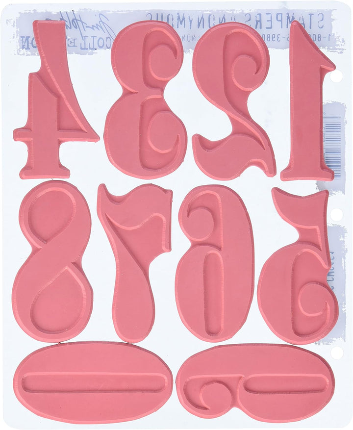 Tim Holtz Haftende Stempelsets, Stampers Anonymous, künstlerische Werkzeuge, Gummistempel numerisch