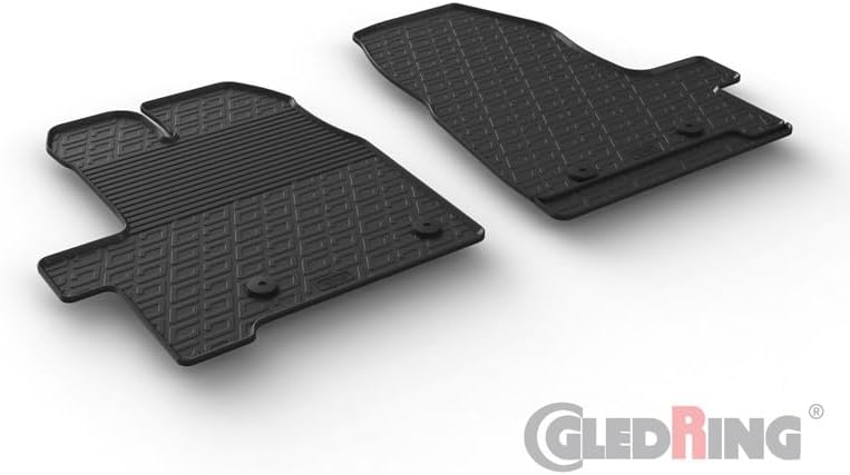 Gledring Satz Gummimatten kompatibel mit Ford Transit Custom 3/2016-12/2017 (G Profil 2-teilig + Mon
