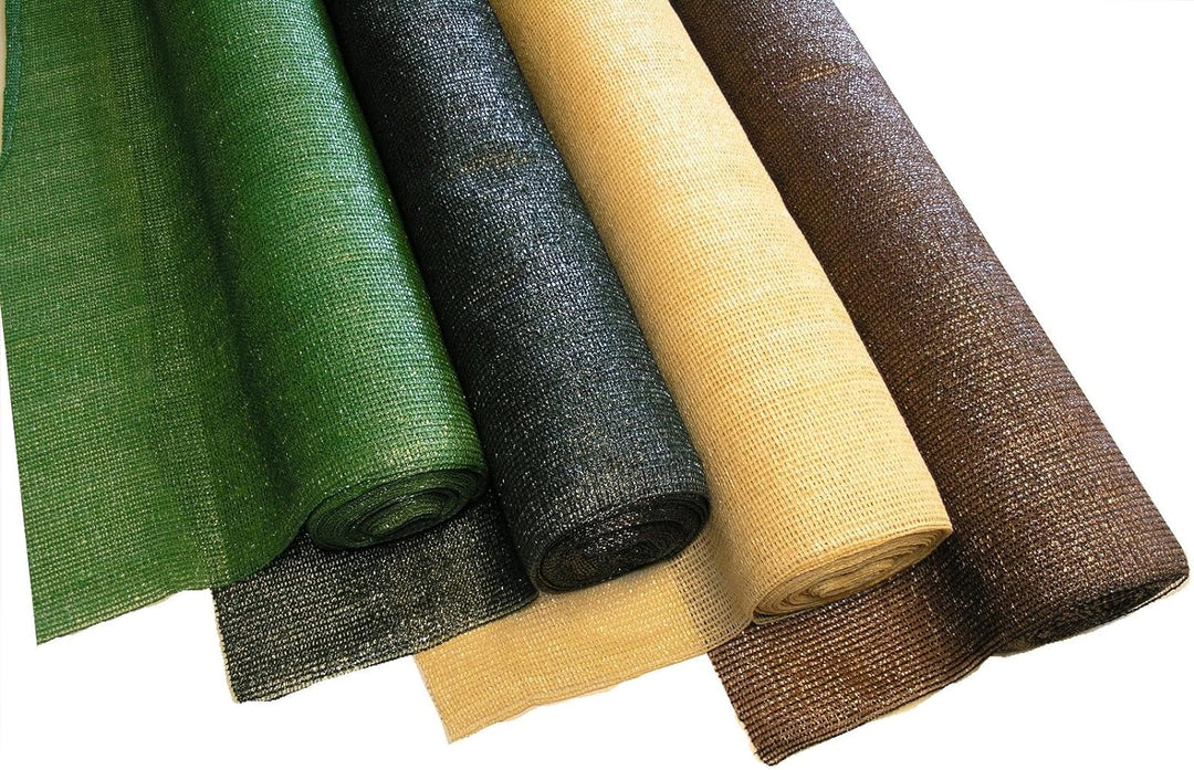 NOOR Schattiergewebe, 2,00 x 10m in beige I Mehrzweck-Sichtschutz für Gärten und Gewerbe I 100% Sonn