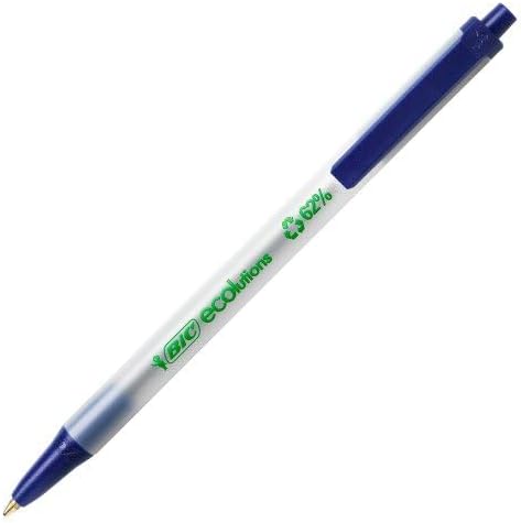 BIC Kugelschreiber Set ECOlutions Clic Stic, in Blau, Strichstärke 0,32 mm, 50er Pack, Ideal für das