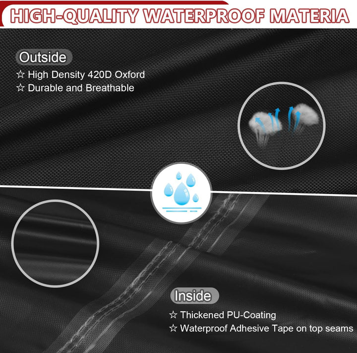 LAMUNI Schutzhülle Sonnenschirm Hülle für Ampelschirm Abdeckung mit Stab, Wasserdicht Schutzhülle Am