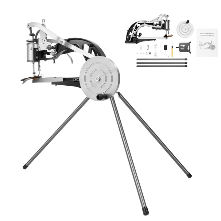 DAOHHFO Leder-Nähmaschine, Heavy Duty Hand Schuh Reparaturmaschinen mit Nadeln, Robuste Metall-Hand-