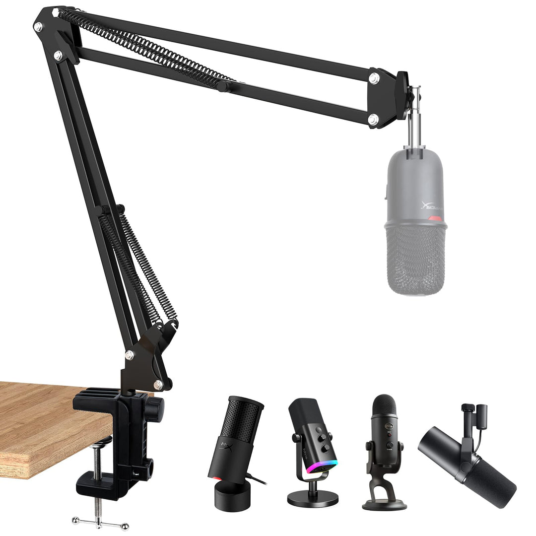 SUNMON für HyperX SoloCast / 2 Mikrofon Arm, Universeller SoloCast 2 Mikrofonarm Tisch Mikrofonständ