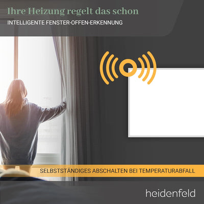 Heidenfeld Infrarotheizung HF-HP110 | 𝟭𝟬 𝐉𝐀𝐇𝐑𝐄 𝐆𝐀𝐑𝐀𝐍𝐓𝐈𝐄 - App Steuerung - 800 Watt - 12-19 m² - Infr