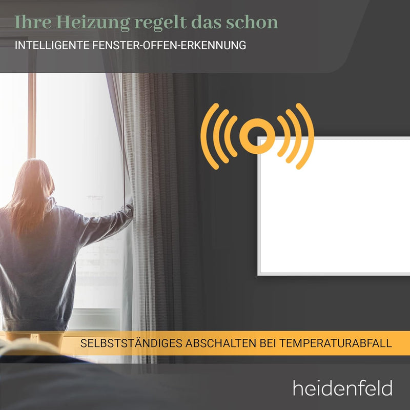 Heidenfeld Infrarotheizung HF-HP110 | 𝟭𝟬 𝐉𝐀𝐇𝐑𝐄 𝐆𝐀𝐑𝐀𝐍𝐓𝐈𝐄 - App Steuerung - 1000 Watt - 13-25 m² - Inf