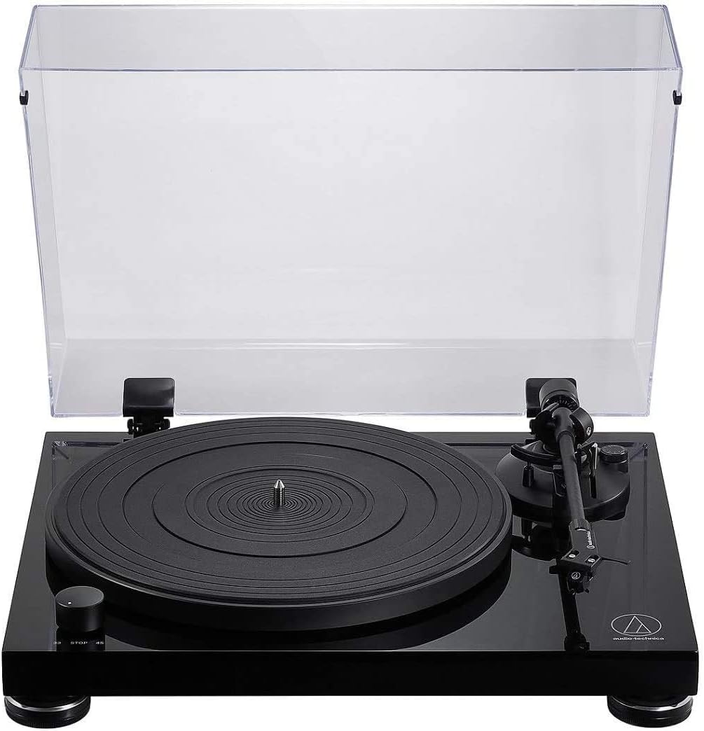 Audio-Technica LPW50PB Manueller Plattenspieler mit Riemenantrieb Klavierschwarz Kabelgebunden Piano
