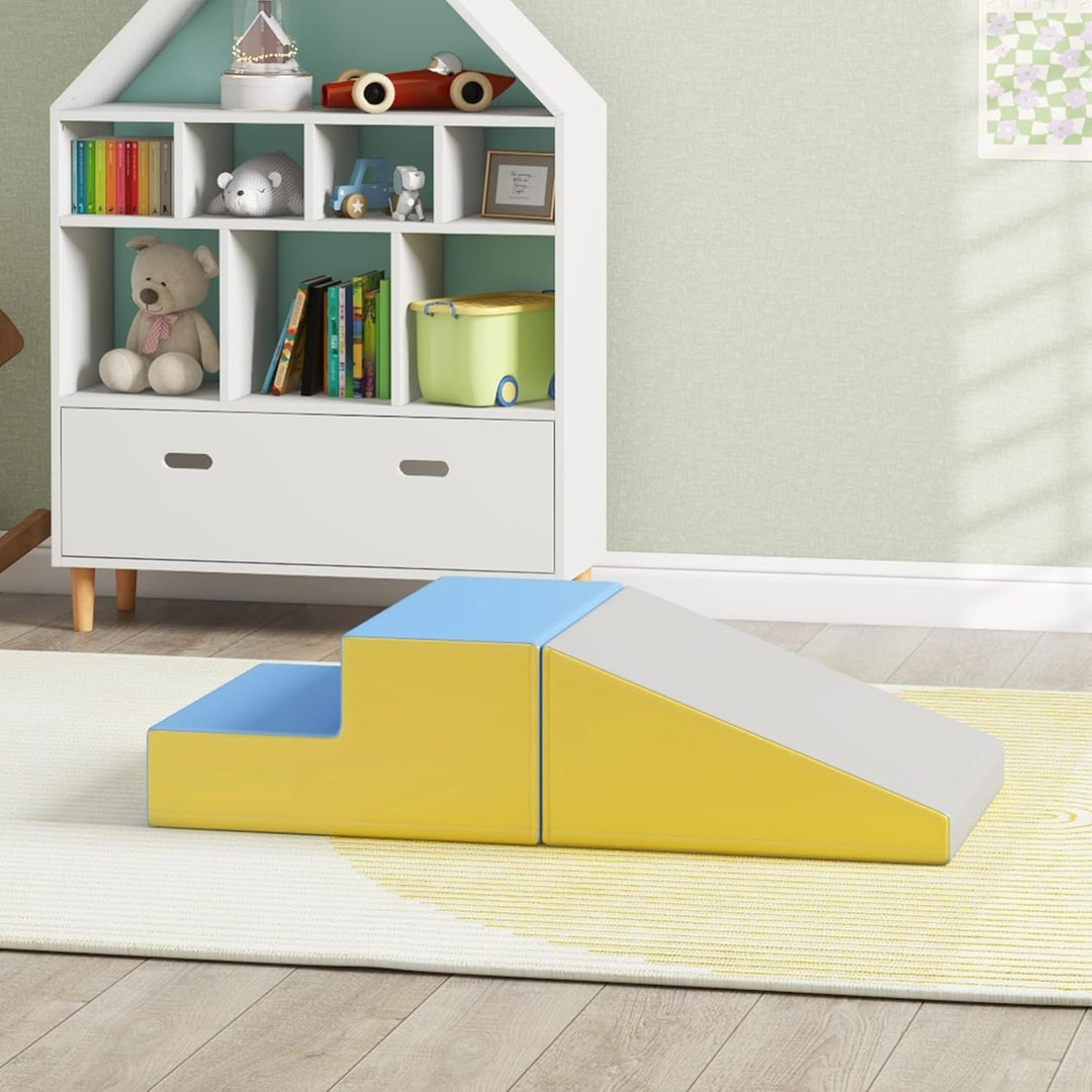 HOMCOM Baby-Motorik-Parcours, modular, Kletterspielzeug, Schaumstoff-Bausteine Lernspielzeug, 2 Ries