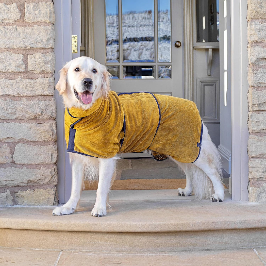 Lucky Paws® Hundebademantel – doppellagiger, Ultra-absorbierender &amp; luxuriös weicher Bademantel Hund