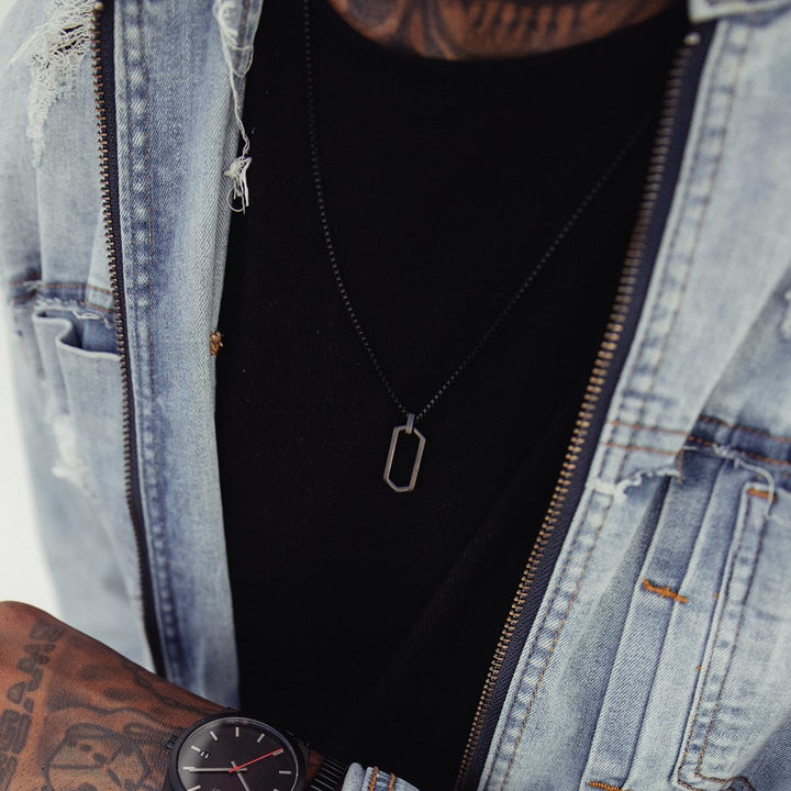 MVMT Halskette für Herren Kollektion HEX Schwarz - 28200035