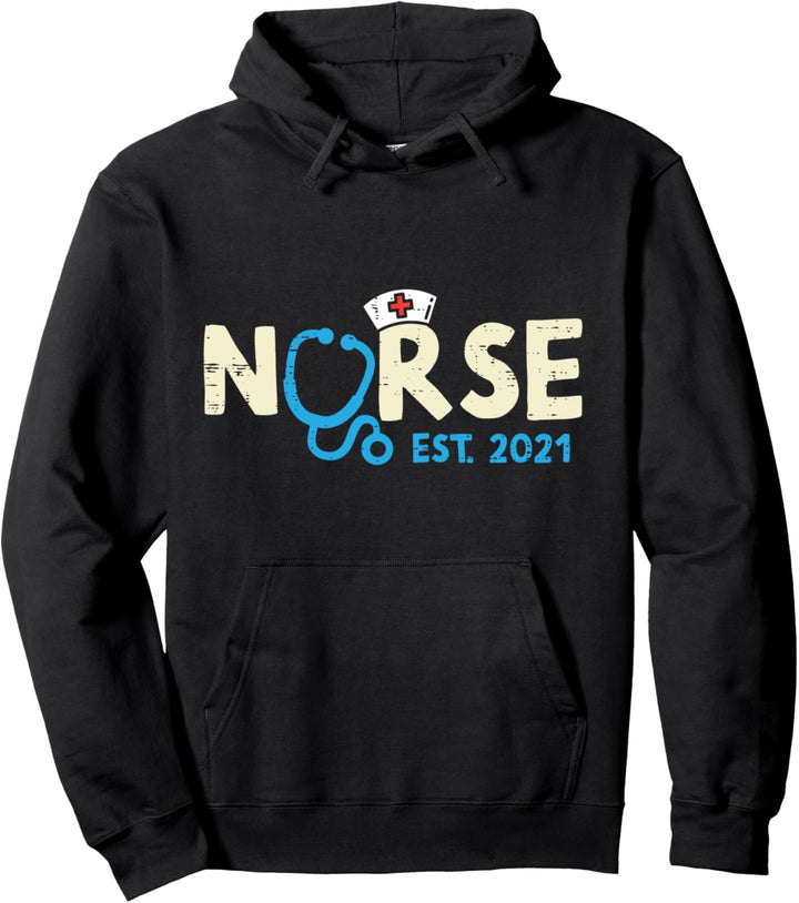 Nurse Class Of 2021 RN Registered Nurse Graduation Women Her Pullover Hoodie