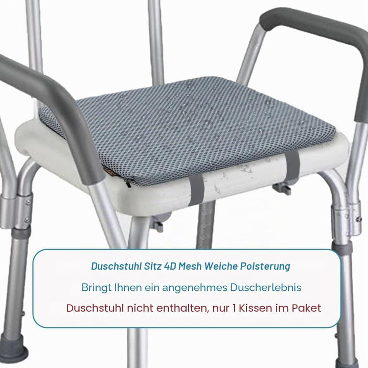 Duschstuhl-Sitzmatte – 4D-Mesh-weiches Kissen, Transfer-Bankkissen, Badhocker, gepolstert für ältere
