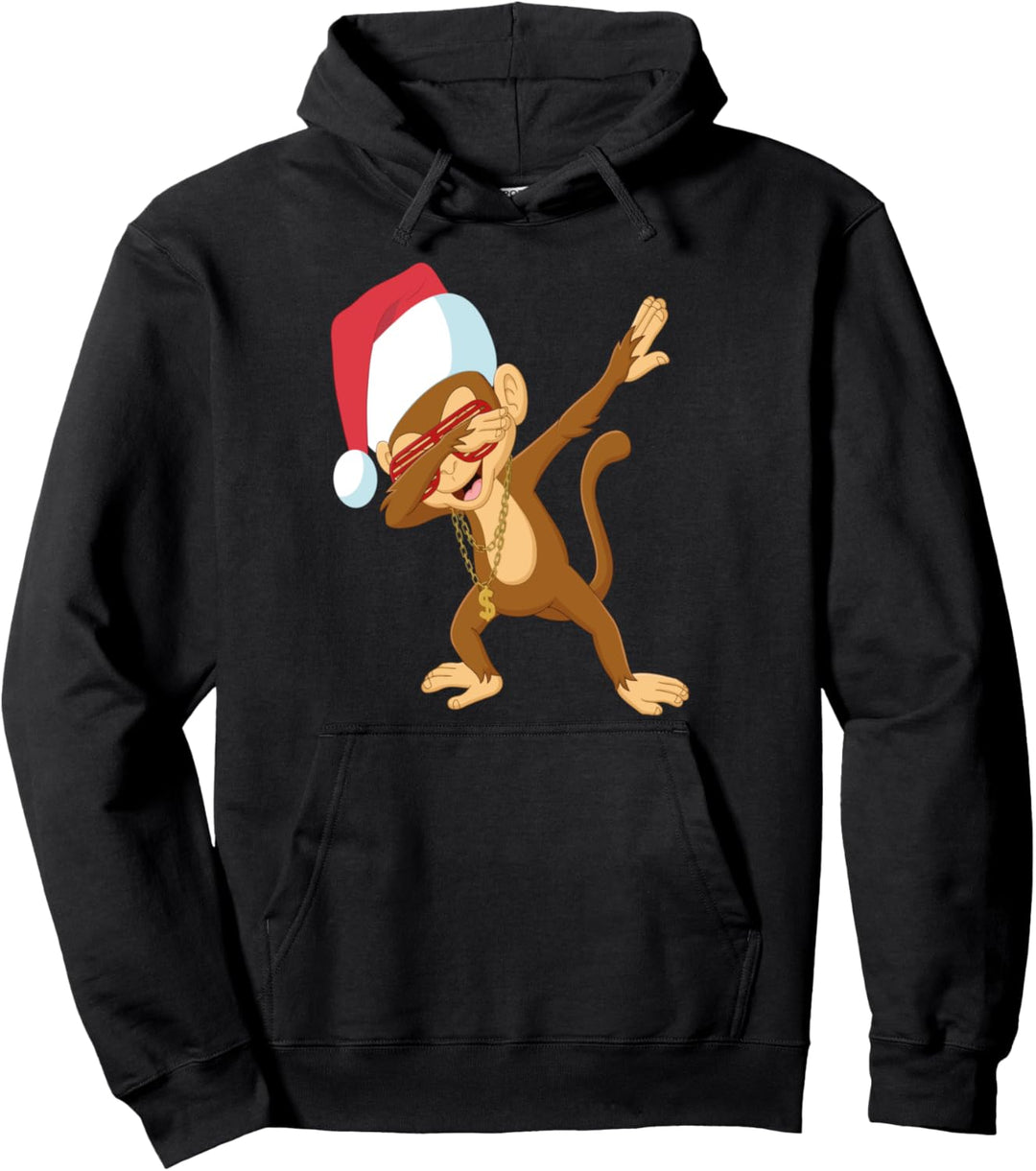 cooles Weihnachtsoutfit Affe Weihnachtsfeier dabbing Monkey Pullover Hoodie