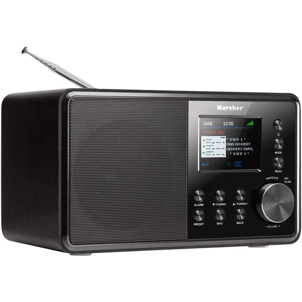 Karcher DAB 3000 - DAB+ Radio (Digitalradio, DAB plus/UKW-RDS, AUX-IN, Wecker mit Dual-Alarm, kleine