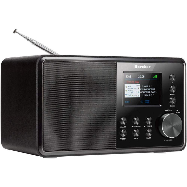 Karcher DAB 3000 - DAB+ Radio (Digitalradio, DAB plus/UKW-RDS, AUX-IN, Wecker mit Dual-Alarm, kleine