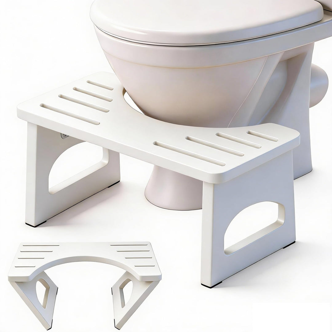 RayLove Physiologischer Toilettenhocker aus Holz, Klappbarer Toilettenhocker aus Holz, 35 Grad strap