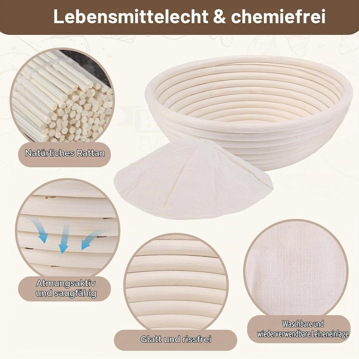 Brot Backen Zubehör Gärkörbchen Gärkorb Brotbackzubehör Brotbackset Garkorb Brotback Set Gähr Körbch
