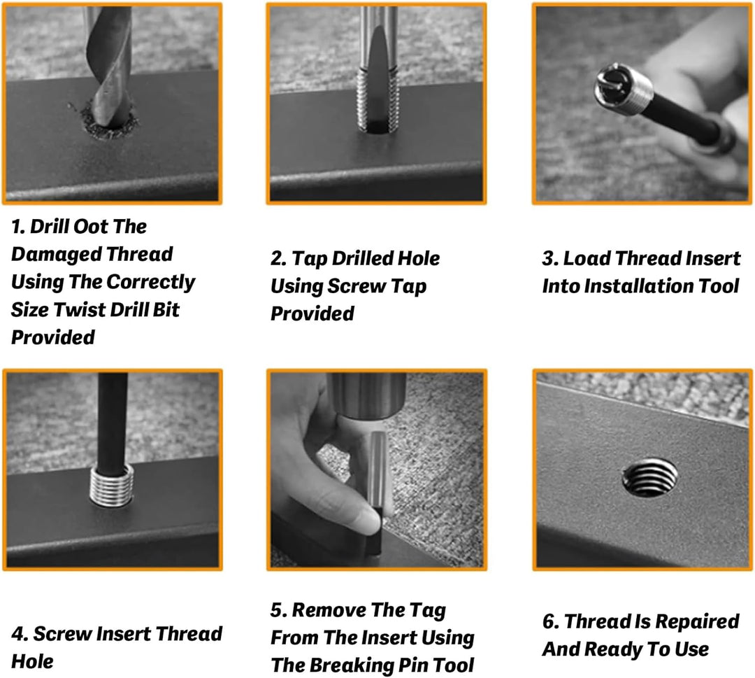 Heli Coil, Coil Master Kit, 17 Stück Gewindeeinsätze M11x1,25 Innengewinde Reparaturzubehör Sortimen