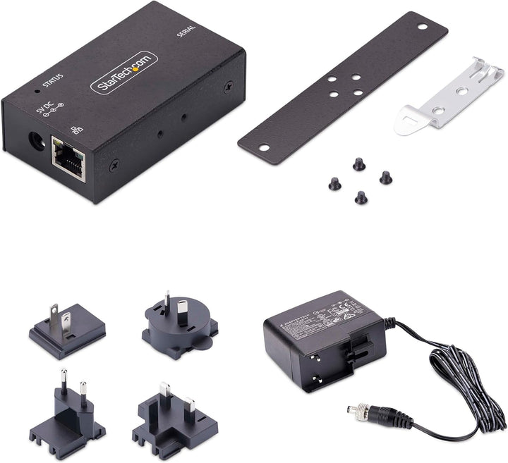 StarTech.com 1-Port Seriell auf Ethernet Adapter, Serial TCP IP Server, Wand/DIN Montage, RS232 Ethe