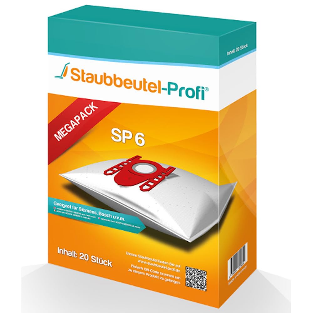 20 Staubsaugerbeutel geeignet für Siemens Q5.0 extreme Silence Power Bodenstaubsauger VSQ5X500, VSQ5