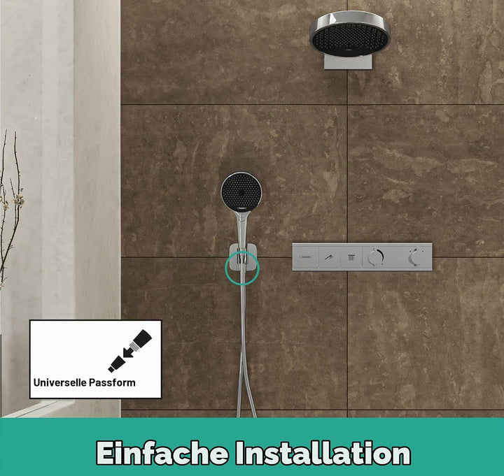 hansgrohe Wandanschluss mit Duschkopfhalterung FixFit Q, Chrom