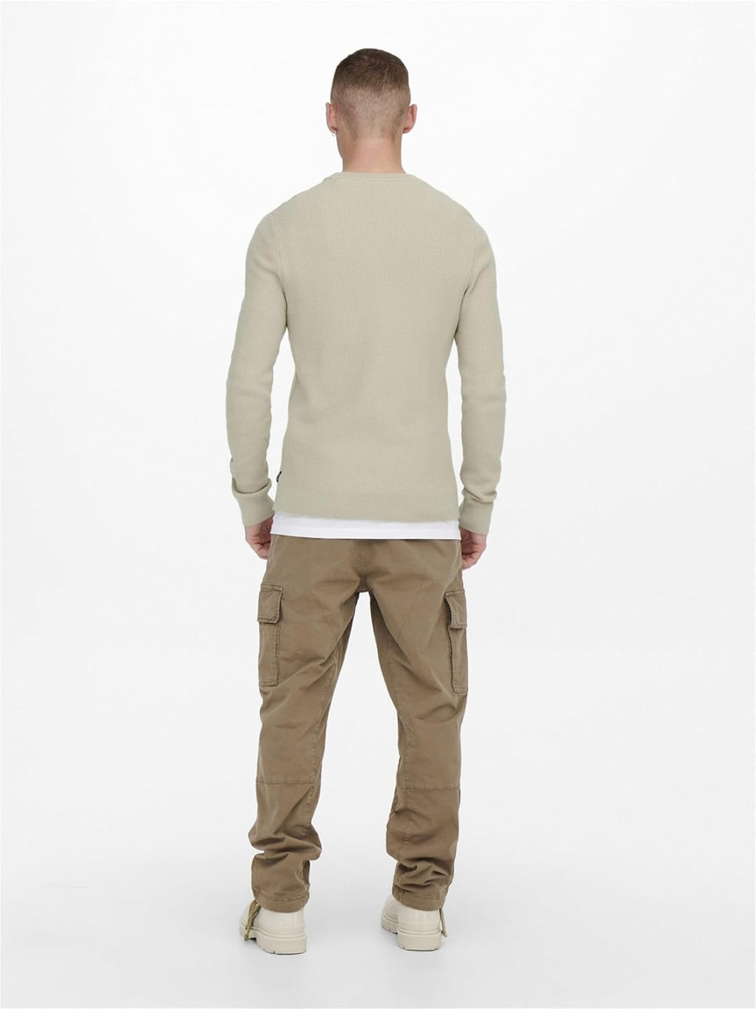 ONLY & SONS Male Strickpullover ONSPHIL Pullover XS Silver Lining, XS Silver Lining