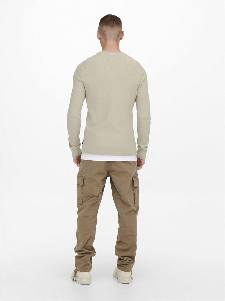 ONLY & SONS Male Strickpullover ONSPHIL Pullover XS Silver Lining, XS Silver Lining