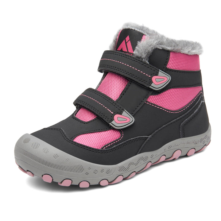 Mishansha Kinder Outdoor Winterschuhe Warm Gefüttert Winterstiefel, Gr.24-38 27 EU Magenta Lila, 27