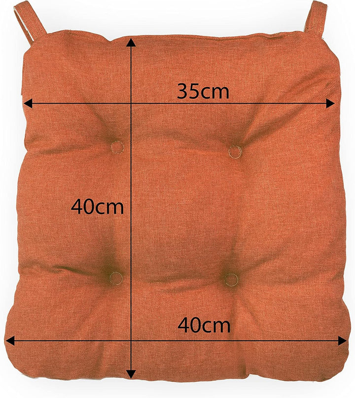 sunnypillow 4er Set Stuhlkissen mit Klettverschluss Masse: 40 (vorne) | 35 (hinten) x 40 x 8 cm Pols