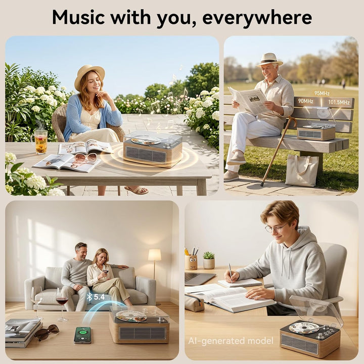CD Player Tragbar Bluetooth: Kegaudio Radio mit CD-Player Tragbarer mit Lautsprecher Fernbedienung U