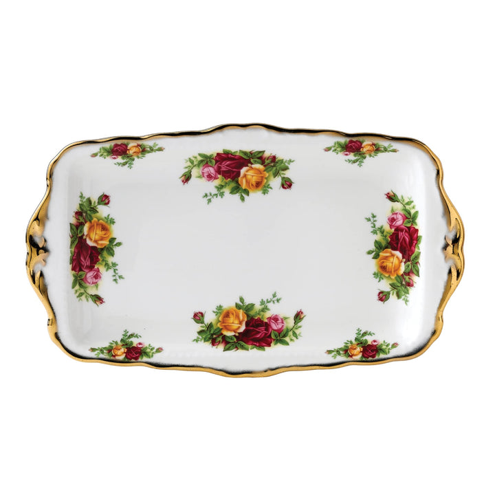 Royal Albert 15210136 Old Country Roses 11-3/4-inch Sandwich Tray Old Country Roses, Tablett für Bro
