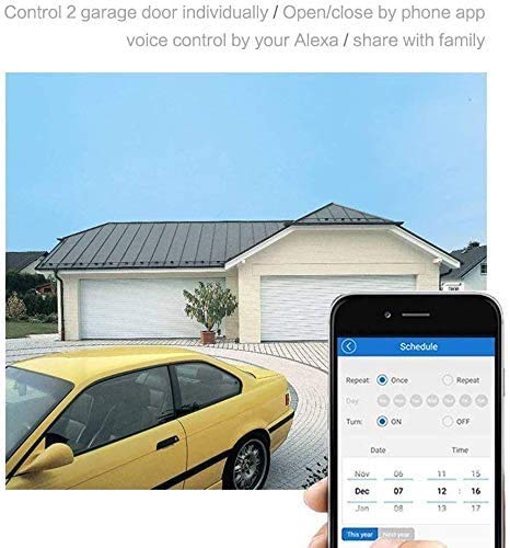MHCOZY 2 Kanal WiFi RF Wireless Switch Relais, Phone App Fernbedienung für Zugangskontrolle, Smart G