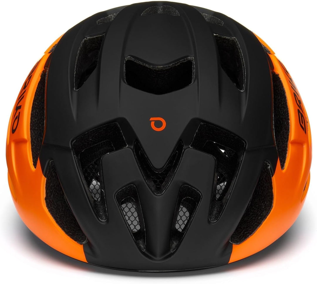 Briko Unisex – Erwachsene Blaze Helmet, Matt Black-Orange, M