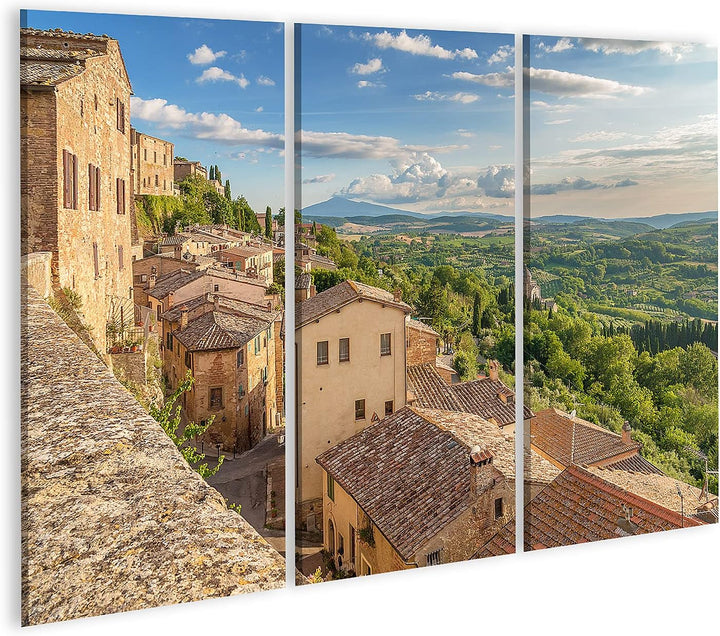 islandburner Bild auf Leinwand Landschaft Der Toskana Von Den Wänden Von Montepulciano Italien Bilde